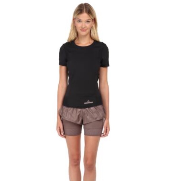 adidas by Stella McCartney Women's Black Perf Run Tee Top CLIMALITE Size M - Picture 2 of 8